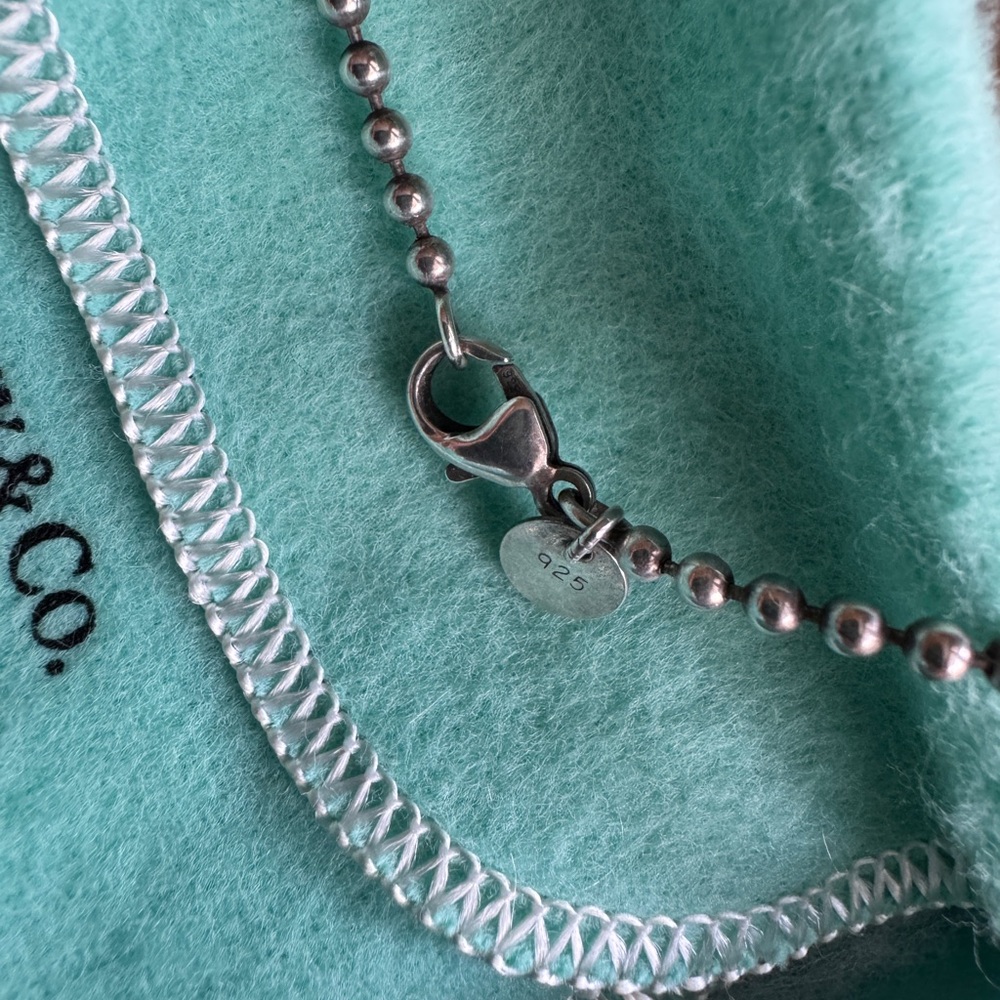 Tiffany & Co. 1837 Silver Dogtag Pendant Necklace - Sterling Silver - Picture 8 of 11